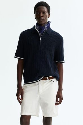 H&M Relaxed Fit Chino Shorts in White at Nordstrom, Size 42