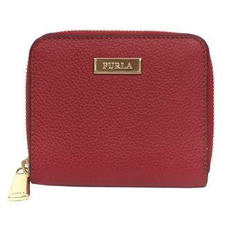 Furla Red Color Leather Wallet (Bi-Fold) (Pre-Owned)