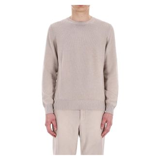 Drumohr Round-neck Knitwear, male, Beige, Size: XL Round-neck Knitwear