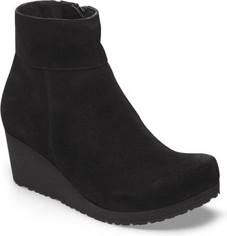 Birkenstock Womens Ebba Suede Leather Ankle Boot In Black