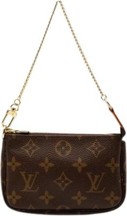 Louis Vuitton Pre-owned Mini Pochette Accessoires - Dames - Vintage Mini Tas - Bruin - ONE Size - Vintage