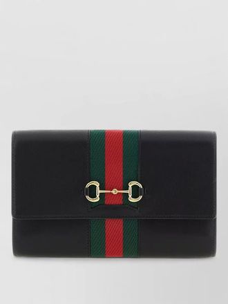 Gucci horsebit web chain wallet shoulder strap