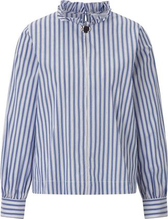 Rich & Royal Blusa de Algod&oacute;n a Rayas con Volantes - Blouses & Shirts - Mujer - Azul - S