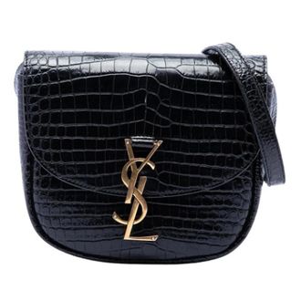 Saint Laurent Pre-owned Kaia Crossbody Tas - Dames - Pre-owned - Zwart - Maat: ONE Size Leer