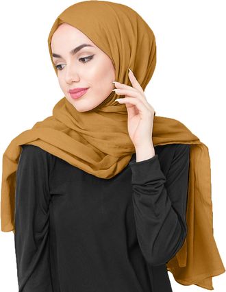 Generic All In Here PLAIN Maxi SCARF SHAWL HIJAB WRAP HEAD TURBAN FOR LADIES WOMEN (Mustard)