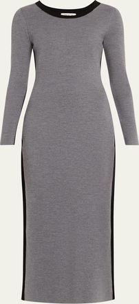 Zankov Angie Colorblock Long-Sleeve Ankle Dress