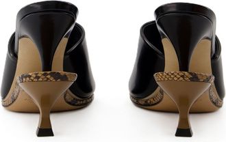 Jacquemus Womens Les Doubles Mules Black Lambskin Sandal