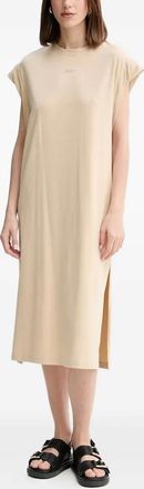 BOSS Edress cap-sleeve midi dress - women - Elastane/Modal/Cotton - M - Neutrals