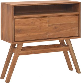 vidaXL Mesa Consola De Madera Maciza De Teca 80x30x80 Cm Vidaxl