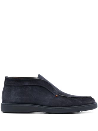 Santoni Blue Suede Shoes