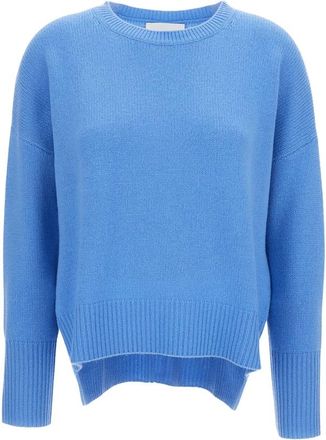 Lisa Yang Mila Crewneck Jumper - female - Lisa Yang - Cashmere Knitwear - Blue - XS - Knitwear