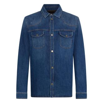 Moorer Denim Shirts, male, Blue, Size: M Denim Shirt