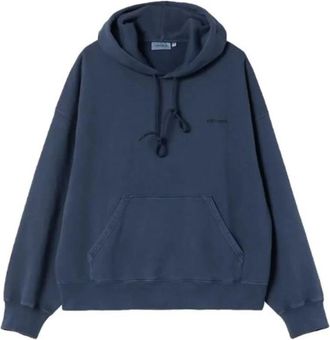 Carhartt Work in Progress Hooded Benton Sweat - Heren - Hoodies - Blauw - S - Katoen - Hoodies & sweatvesten