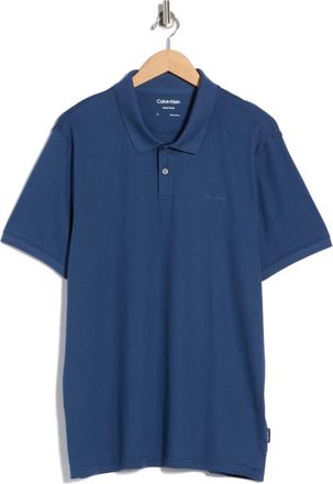 Calvin Klein Liquid Touch Interlock Cotton Polo in Dark Denim at Nordstrom Rack, Size Xx-Large