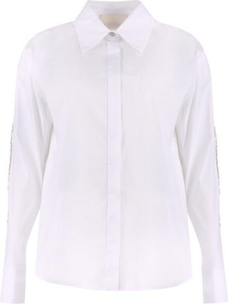 Genny White Regular Solid Shirt