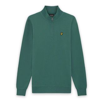 Lyle & Scott Sweatshirts, male, Green, Size: XL Loopback Quarter Zip Sweat