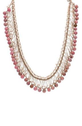 Saachi Madame Beaded Collar Necklace in Pink at Nordstrom Rack