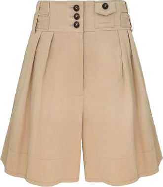 Zimmermann Beige Cotton Shorts With Buttons
