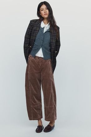 Pilcro Izzie Relaxed Corduroy Pull-On Barrel Pants