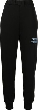 Opening Ceremony logo-embroidered track pants - women - Cotton - M - Black