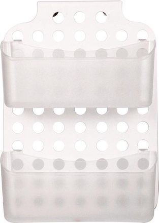 No Brand Cesta De Ducha Con Desag&uuml;e - Estante De Pared - Organizaci&oacute;n Del Ba&ntilde;o - No Requiere Taladro - 35x20cm - Blanco