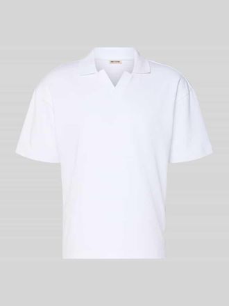 Only & Sons Boxy Fit Poloshirt aus Baumwoll-Mix Modell CASPIAN AIRLEX in Weiss, Gr&ouml;&szlig;e XXL