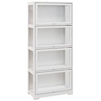 HOMCOM Vitrina coleccionista 59x30x139 cm blanco