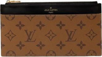 Louis Vuitton Pre-owned Wallets, female, Brown, Size: ONE SIZE Pre-owned Monogram Reverse Slim Purse Wallet