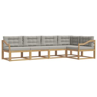 vidaXL Conjunto De Sof&aacute;s De Exterior 4 Pcs Blanco Y Gris Claro Vidaxl