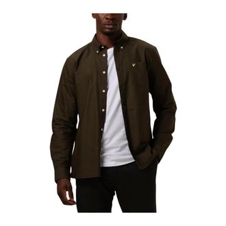 Lyle & Scott Heren, Overhemden, Groen, Maat: S Katoen