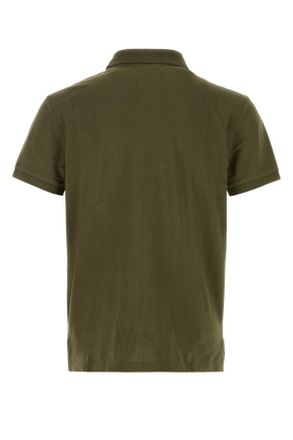 Polo Ralph Lauren Mens Olive Green Piquet Polo Shirt Canopyolivec2226 Exterior: Cotton Maglie Sweater
