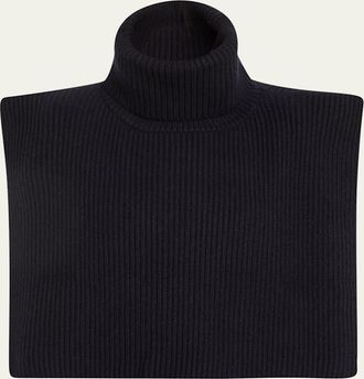 The Row Eppie Cashmere Rib Turtleneck Collar