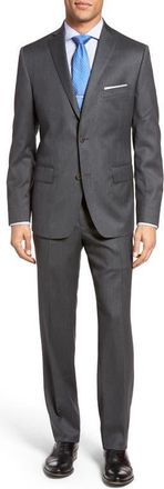 JB Britches Classic Fit Solid Wool Suit in Charcoal at Nordstrom, Size 42 R