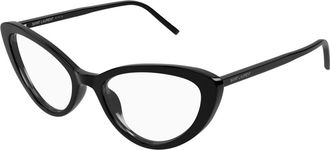 Saint Laurent SL 777 Optisch Montuur - Dames - Brillen - Zwart - 55 MM - Leer - Accessoires