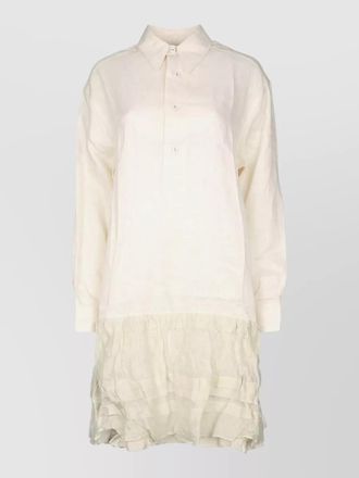 Prada long sleeve dress layered hem design