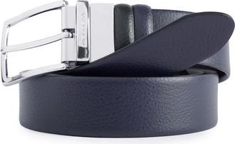 Piquadro Modus Reversible Riem - Heren - Riemen - Blauw - ONE Size - Katoen - Accessoires