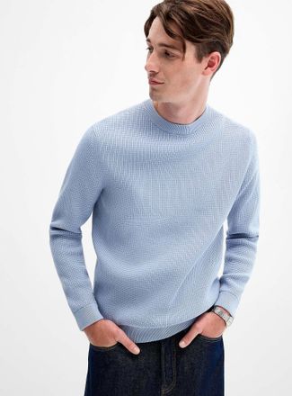 Le 31 Mens Waffle knit sweater