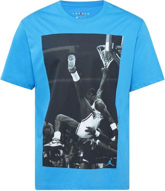 Nike Jordan Air Jordan Hangtime Photo Printing Short Sleeve Blue AQ3709-433