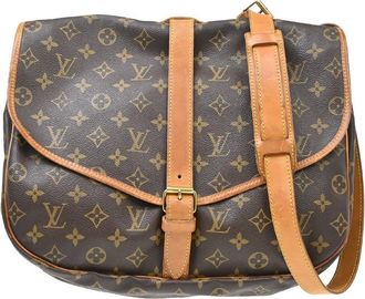Louis Vuitton Saumur Monogram Canvas Brown Canvas Handbag (Pre-Owned)
