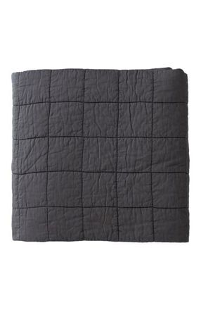 Pact Organic Cotton Organic Quilt in Charcoal at Nordstrom, Size Twin