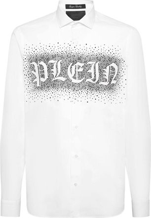 Philipp Plein logo-print long-sleeve shirt - men - Cotton - XXXL - White