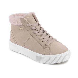 Tommy Hilfiger Schoenen, Dames, Beige, 37 EU, Leer, Beige Leren Sneaker