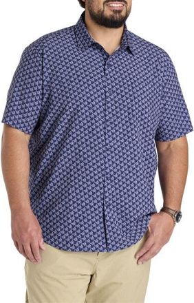 Tommy Bahama Big & Tall Cost Tropic Geoscape Sport Shirt in Coastline at Nordstrom, Size Xx-Large