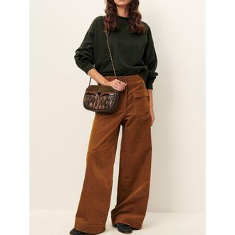 Sessun Fluwelen flare broek met hoge taille, MANHASTREET