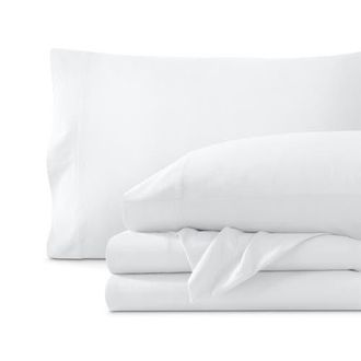 Bare Home Organic Cotton Jersey Sheet Set in White at Nordstrom, Size Twin X-Long