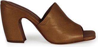 Cortana Janis- leren muilezels henna- - Dames - Muiltjes - Bruin - 37 EU - Leer - Schoenen