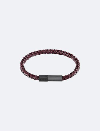 Calvin Klein Mens Modern Braided Bracelet - Red - OS