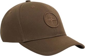 Stone Island Accessoires, unisex, Groen, L, Katoen, Compass Logo Baseball Cap