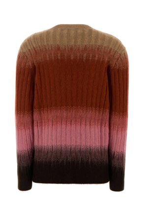 Fendi Womens Multicolor Mohair Blend Sweater Rust+blush Exterior: Nylon Wool Maglieria