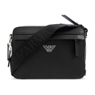 Emporio Armani Shoulder Bags, male, Black, Size: ONE SIZE Shoulder Bag with Logo